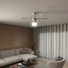 Ventilador de Teto com Controle de Parede 4 pás Branco Barbade Aliseu 127V (110V)