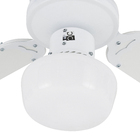 Ventilador de Teto 4 pás Branco Barbade Aliseu 127V (110V) Com controle de parede