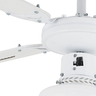 Ventilador de Teto 4 pás Branco Barbade Aliseu 127V (110V) Com controle de parede