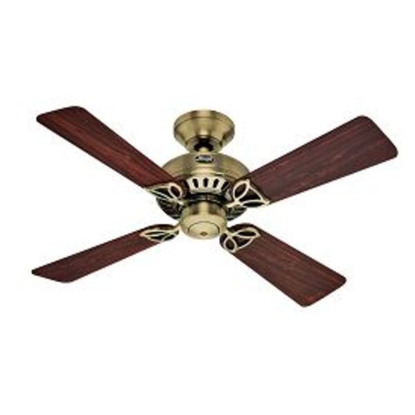 Ventilador De Teto 4 Pás Bayport 220v Metal Antigo Hunter