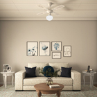 Ventilador de Teto com Controle de Parede 4 Pás 91 cm Branco 110V Barbade Aliseu