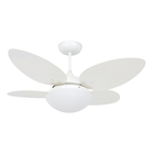 Ventilador de Teto com Controle de Parede 4 Pás 1,05 m Branco 220V Vime Aliseu