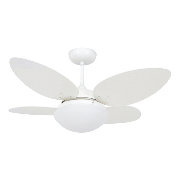 Ventilador de Teto com Controle de Parede 4 Pás 1,05 m Branco 220V Vime Aliseu
