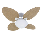 Ventilador de Teto com Controle de Parede 4 Pás 1,05 m Branco 220V Vime Aliseu