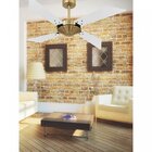 Ventilador De Teto 4 Pás Volare Dourado Tech New Office Branco