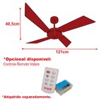 Ventilador De Teto 4 Pás Volare Dourado Tech New Office Preto