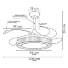 Ventilador De Teto Air Basic Preto Pás Retráteis C Remoto