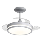 Ventilador de Teto Aliseu Retrátil Cromado - Bivolt - Com Controle de Parede