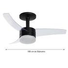Ventilador de Teto Controle Remoto e Controle de Parede Arno VX14 New Ultimate 3 Pás 105cm Preto Bivolt