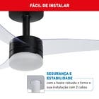 Ventilador de Teto Controle Remoto e Controle de Parede Arno VX14 New Ultimate 3 Pás 105cm Preto Bivolt