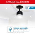 Ventilador de Teto Controle Remoto e Controle de Parede Arno VX14 New Ultimate 3 Pás 105cm Preto Bivolt
