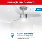 Ventilador de Teto Controle Remoto e Controle de Parede Arno VX15 New Ultimate 3 Pás 105cm Prata Bivolt