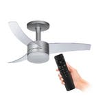 Ventilador de Teto Controle Remoto e Controle de Parede Arno VX15 New Ultimate 3 Pás 105cm Prata Bivolt