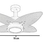 Ventilador De Teto Aspen Led 3000k Venti-delta Preto 4pás Imb