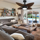 Ventilador De Teto Aspen Led 3000k Venti-delta Preto 4pás Imb