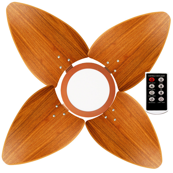 Ventilador De Teto Aspen Led 6000k Venti-delta Cobre 4pás Fre