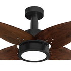 Ventilador De Teto Aspen Led 6000k Venti-delta Preto 4pás Imb