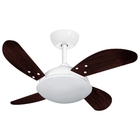 Ventilador de Teto Branco 4 Pás Premium Fly Mini Tabaco 220V