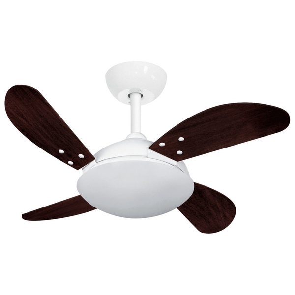 Ventilador de Teto Branco 4 Pás Premium Fly Mini Tabaco 220V
