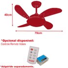 Ventilador de Teto Branco 4 Pás Premium Fly Mini Tabaco 220V