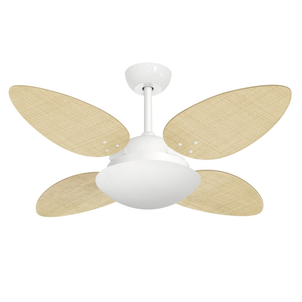Ventilador de Teto Branco 4 Pás Premium Palmae Natural 220V