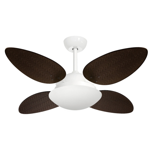 Ventilador de Teto Branco 4 Pás Premium Palmae Tabaco 220V