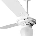 Ventilador De Teto Branco Globo Fechado 3 Pás 110v + Controle