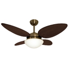 Ventilador de Teto Bronze 4 Pás Petalo Palmae Tabaco 127V