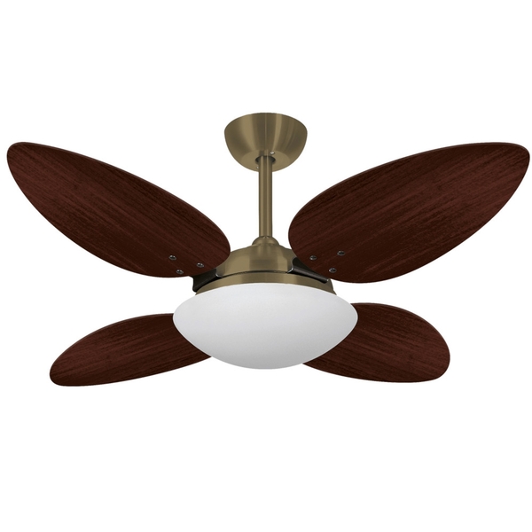 Ventilador de Teto Bronze 4 Pás Vr42 Petalo Tabaco 220V