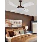 Ventilador de Teto Café 4 Pás Fly Branco 127V