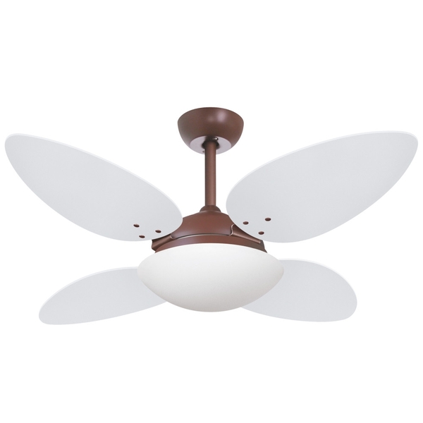 Ventilador de Teto Café 4 Pás VR42 Petalo Branco 127V