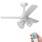 Ventilador De Teto Com Controle Remoto 3 Lâmpadas Rubi Branco
