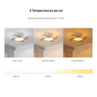 Ventilador de Teto com Controle Remoto Aliseu Lírio com Led 4 Pás 102 cm Freijó Bivolt