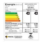 Ventilador de Teto com Controle Remoto Aliseu Modern 5 Pás 132 cm Cinza Bivolt