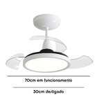 Ventilador de Teto com Controle Remoto Aliseu Retrátil Mid com Led 3 Pás 70 cm Bivolt