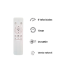 Ventilador de Teto com Controle Remoto Aliseu Retrátil Mid com Led 3 Pás 70 cm Preto Bivolt