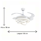 Ventilador De Teto Com Controle Remoto Cge-001 W