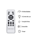 Ventilador de Teto com Controle Remoto SL Iluminação Chase Cristal Led 3 e 1 4 Pás 50cm Bivolt