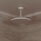 Ventilador de Teto com Controle Remoto Elgin Retratil com Led 4 Pás Branco Bivolt