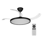 Ventilador de Teto com Controle Remoto Elgin Retratil com Led 4 Pás Preto Bivolt