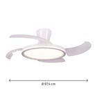 Ventilador de Teto com Controle Remoto Inspire Aura com Led Integrado 3 Ps 974cm Branco Bivolt