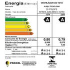 Ventilador de Teto com Controle Remoto Inspire Aura com Led Integrado 3 Ps 974cm Branco Bivolt