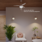 Ventilador de Teto com Controle Remoto Inspire Nano Eco 3 Pás 83 cm Branco Bivolt