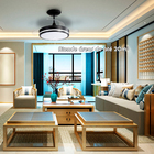 Ventilador de Teto com Controle Remoto Inspire Retrátil com Led 3 Pás 91 cm Preto Bivolt