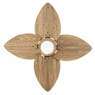 Ventilador de Teto com Controle Remoto Jeri 4 Pás 122cm Marrom Freijó 220V Ventex