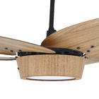 Ventilador de Teto com Controle Remoto Jeri 4 Pás 122cm Marrom Freijó 220V Ventex