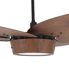 Ventilador de Teto com Controle Remoto Jeri 4 Pás 122cm Marrom Imbuia 127V (110V) Ventex