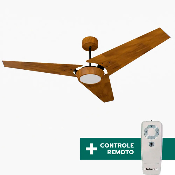 Ventilador De Teto Com Controle Remoto Natuvent Callis Led 3