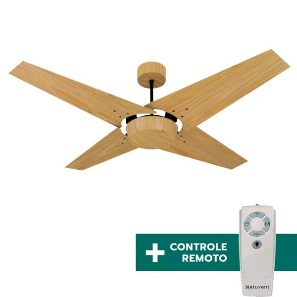 Ventilador De Teto Com Controle Remoto Natuvent Callis No Lig