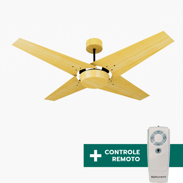 Ventilador De Teto Com Controle Remoto Natuvent Callis No Lig